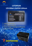 LVTOPSUN Battery LiFePo4 12V 100 Ah