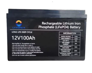 LVTOPSUN Battery LiFePo4 12V 100 Ah