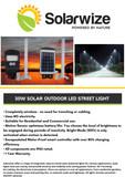 30W Solar Outdoor Street Light with pole - NM-Tech.co.za