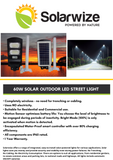 60W Solar Outdoor Street Light with pole - NM-Tech.co.za